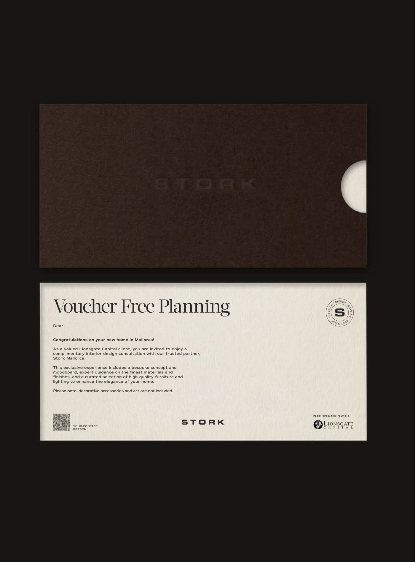 Gutschein „Voucher Free Planning“ mit Hülle