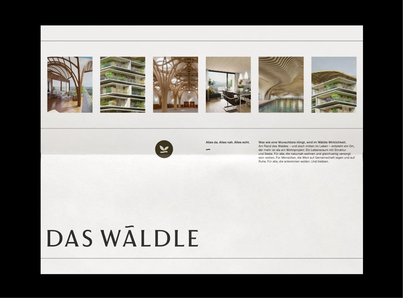 Präsentationsseite mit Architekturbildern