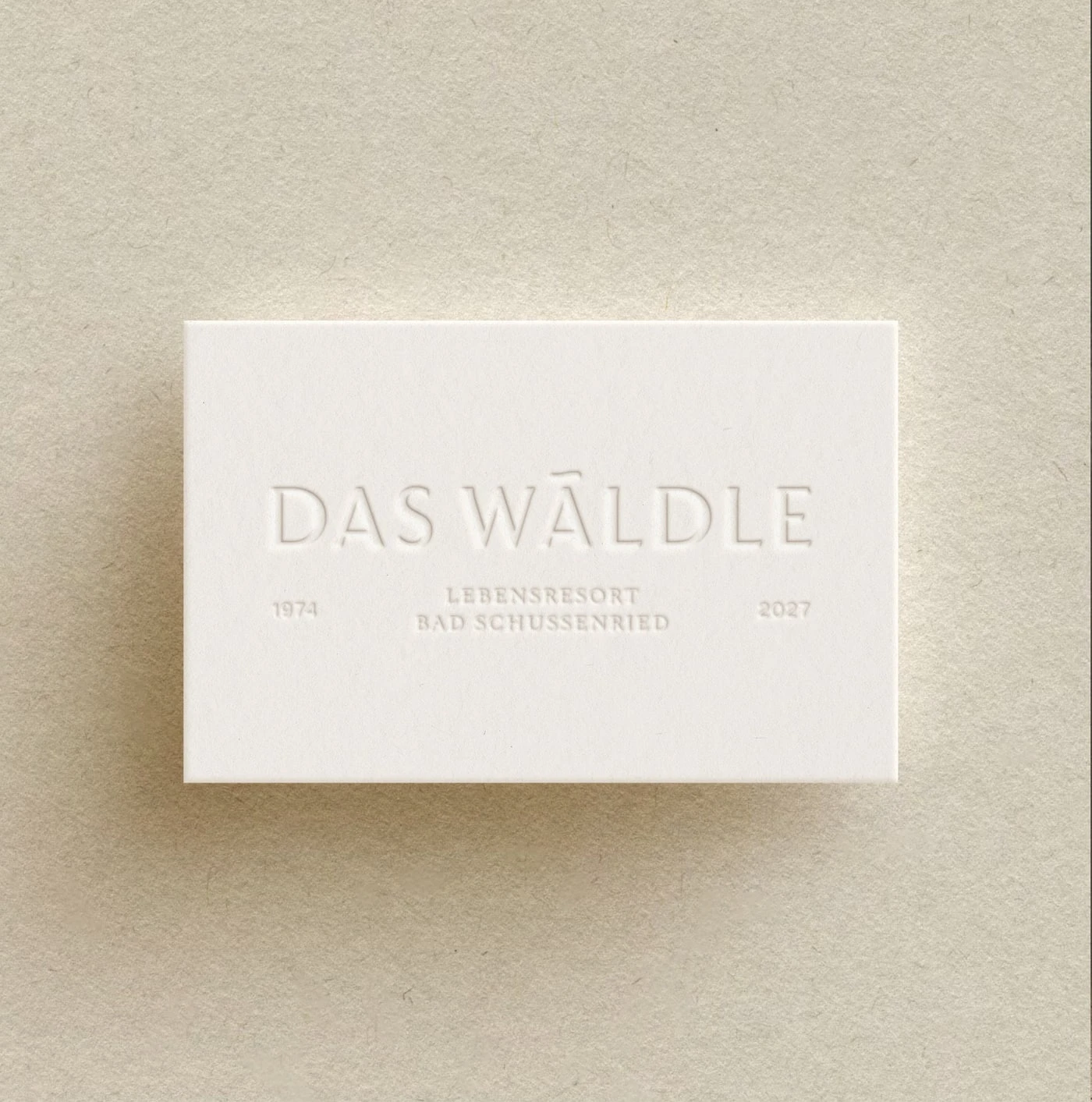 Geprägte Visitenkarte von Das Wäldle